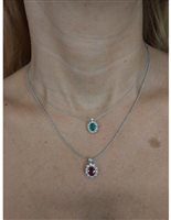 Necklace Damiani Woman Gemme D in White Gold Rubino 1.08 Ct 81023073 - 81023073